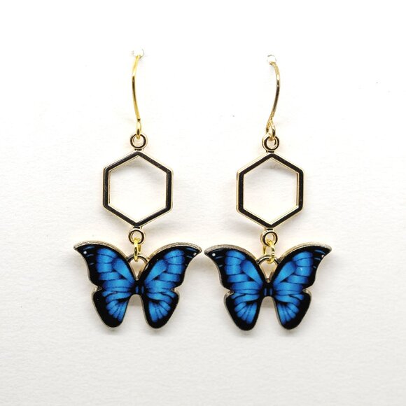 Regal Butterflies Earrings - Picture 1 of 5